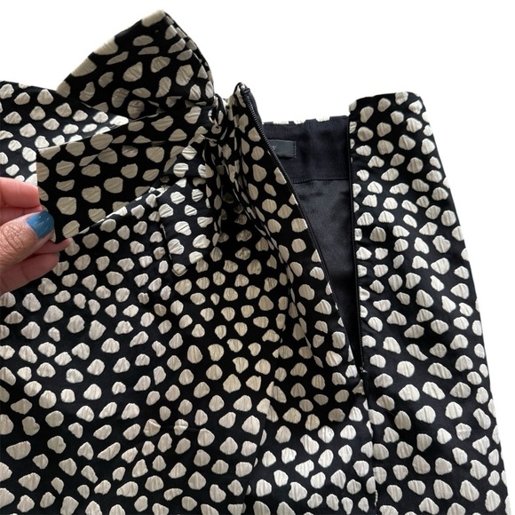 J. Crew Metallic Gold & Black Pebble Print Mini Skirt Size 8 - Picture 12 of 16